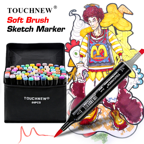 Color Markers Alcohol Felt Pen Manga Sketching Markers Dual Brush Art  Supplies