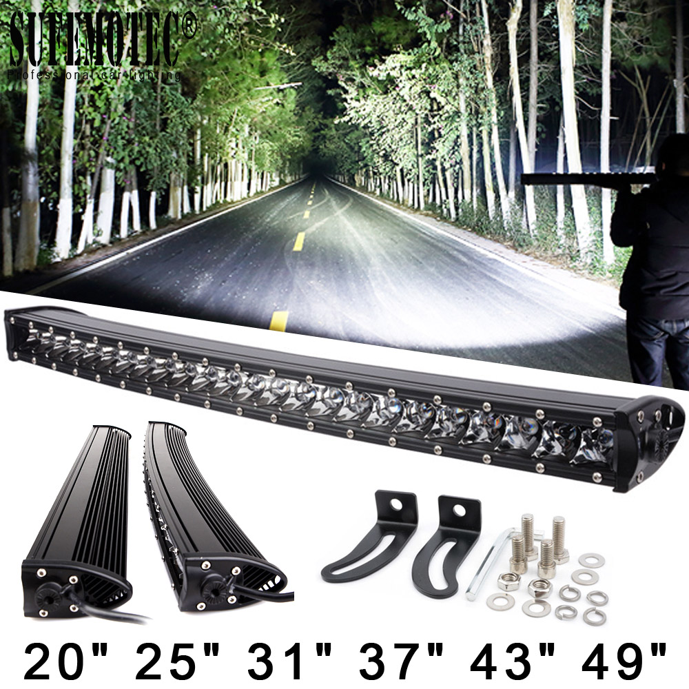3D 120W 150W 180W 240W Super Slim Single Row Curved Led Light Bar Combo  Beams For 4x4 Offroad SUV 4WD ATV Driving Work Lights - Price history &  Review