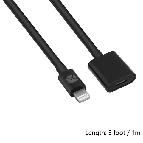 Meenova Lightning Extension Cable for iPhone; Pass Video, Data, Audio Through Male to Female 8-Pin Cable, Charge Apple Pencil 2m ► Photo 1/6