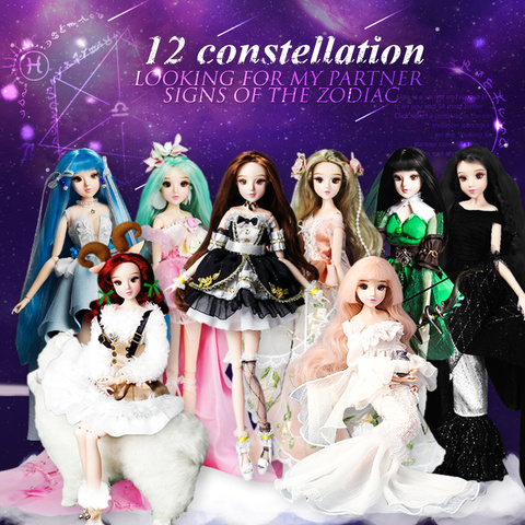 DBS MM Girl 12 constellations dolls BJD with clothes shoes stand 14 joint body it suitable for toy gift girl ► Photo 1/6