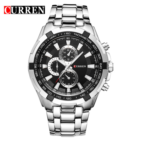 CURREN Watches Men Top Brand Luxury Fashion&Casual Quartz Male Wristwatches Classic Analog Sports Steel Band Clock Relojes ► Photo 1/6
