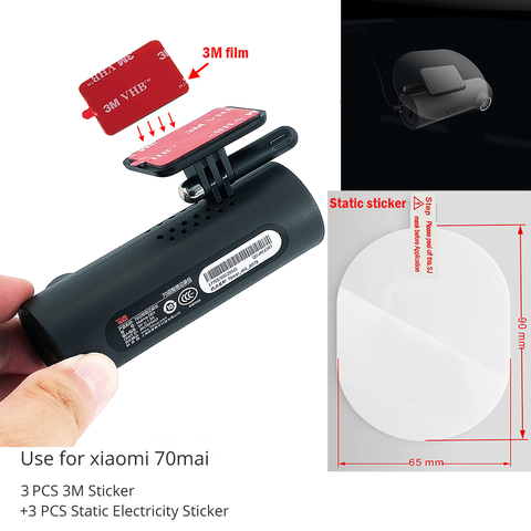 Tools pack for 70mai  3M holder Electrostatic Sticker for Dash Cam Heat Resistant Adhesive ,Suitable for 70mai Pro Car DVR 3pcs ► Photo 1/6