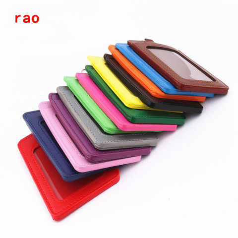 Luxury quality 610 PU Leather material double card sleeve sets ID Badge Case Clear Bank Credit Card Badge Holder Accessories ► Photo 1/6