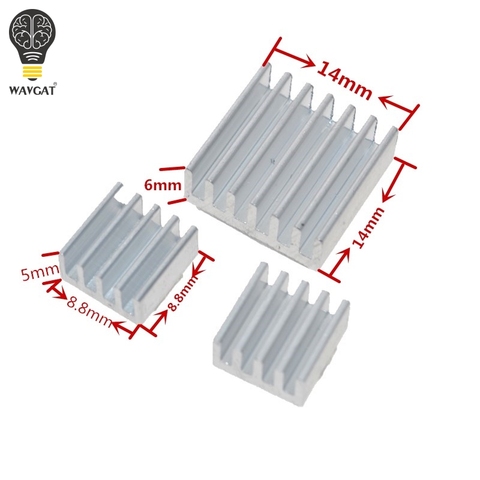 30pcs/lot Raspberry PI 3 Pure Aluminum Heat Sink Set Kit 30pcs=Chip heat sink 14*14mm (10pcs)+ 8*8mm (20pcs) ► Photo 1/3