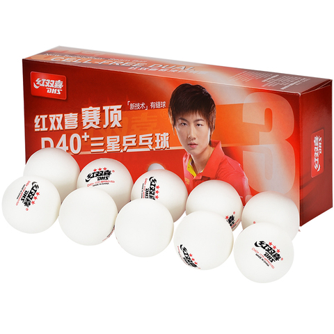 Genuine  DHS 3 Star Tournament New Material Seamed D40+ PP Ball Table Tennis ball / ping pong ball 10pcs / pack Free Shipping ► Photo 1/5
