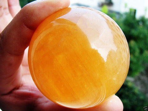 Natural Citrine Calcite Quartz Crystal Sphere Ball Healing Gemston ► Photo 1/2