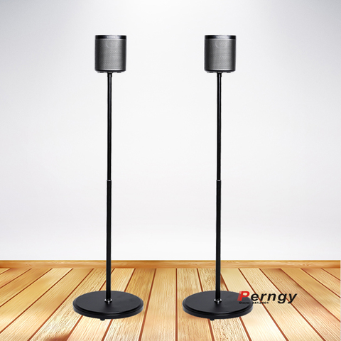 (1 pair=2pcs) SO-F1 95cm-117cm round columu base adjustable surround sound speaker floor stand MOUNT holder sonos play 1 ► Photo 1/3