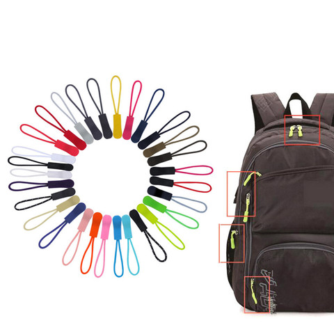 10-100Pcs Color Rope Zipper Pull Apparel Bag Tactical Backpack Accessories Zip Puller DIY Zipper Head Cord Strap Lariat Slider ► Photo 1/6