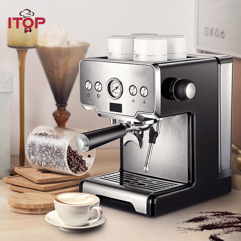 ITOP 15 Bar Italian Semi-automatic Coffee Maker Cappuccino Milk  Bubble Maker Americano Espresso Coffee Machine for Home ► Photo 1/6