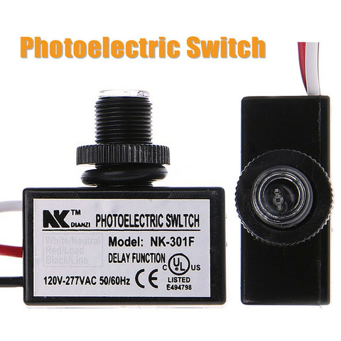 NK-301F Light Control Switch Photocell Dusk toDawn Button Photo Control Eye Switch Controller AC80~277V ► Photo 1/6