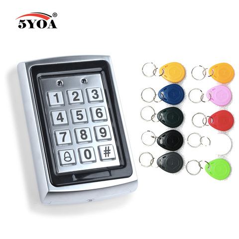 Waterproof Metal Rfid Access Control Keypad With 1000 Users 125KHz Card Reader Keypad Key Fobs Door Access Control System ► Photo 1/6
