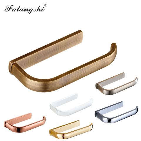 Copper Brass Brushed Toilet Paper Holder Chrome Black White Gold Bathroom Accessories Toilet Tissue Paper Roll Holder WB8201 ► Photo 1/6