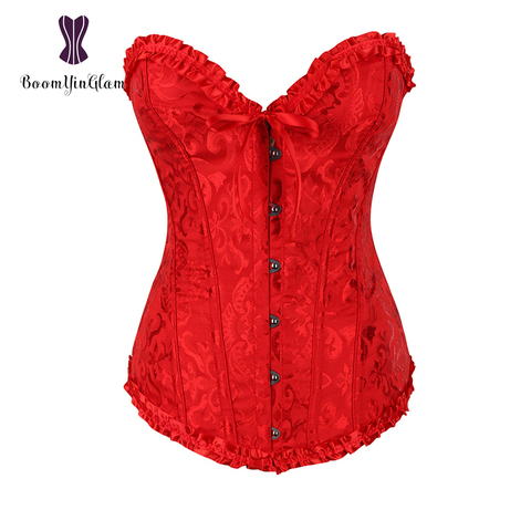 Body Shapewear Costumes Sexy lingerie Women Pleated Corset Lace Trimmed Corsets And Bustiers Size XS-6XL 810# ► Photo 1/6