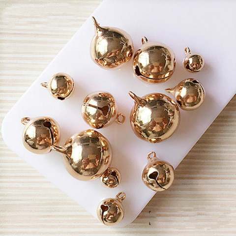 Rose Gold Jingle Bell Charms Metal Findings For Jewelry Making Supplies Diy Decoration Pendants Accessories ► Photo 1/3