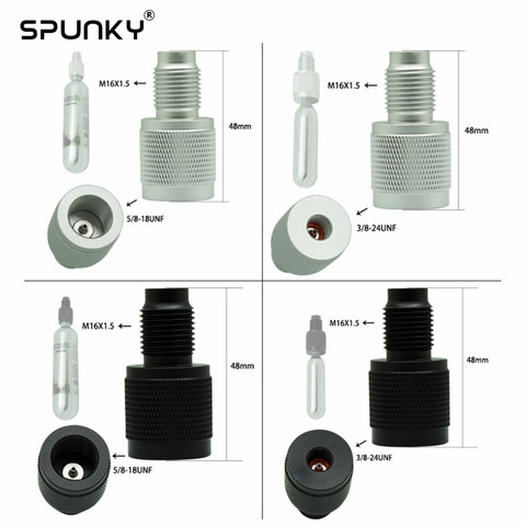 CO2 Soda Homebrew Beer Adapter Converts Standard 3/8-24UNF or 5/8-18UNF to 88g 90g Co2 Bottle Thread M16*1.5 ► Photo 1/6