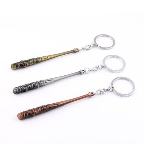 Fashion Vintage Charm The Walking Dead Keychain Negan's Bat LUCILLE Keyring Baseball Key Chain For Men Jewelry Accessories Gifts ► Photo 1/6