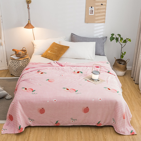 Peach bedspread blanket 200x230cm High Density Super Soft Flannel Blanket to on for the sofa/Bed/Car Portable Plaids ► Photo 1/6