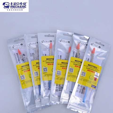 MECHANIC 0.2 0.3 0.4 0.5 0.7 1.0ML 100g Silver Conductive Glue Wire Electrically Paste Adhesive Paint PCB Repair with Needle ► Photo 1/5