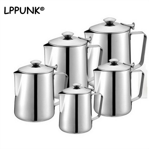2L Stainless Steel Pull Flower Espresso frother Frothing Garland Cup Milk Jug Large Capacity Coffee Pot Used By Induction Cooker ► Photo 1/6
