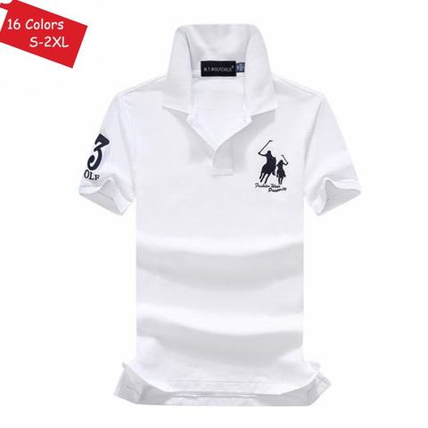 Good Quality 2022 Summer Brand Mens Short Sleeve Horse Polos Shirts Casual 100% Cotton Lapel Polos Homme Fashion Male Slim Tops ► Photo 1/6