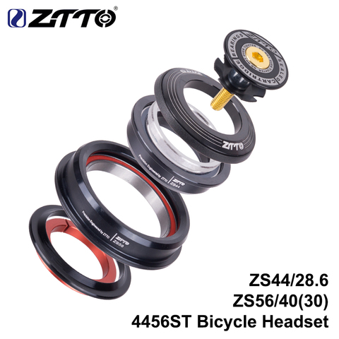 ZTTO Bicycle Internal Headset 44mm 56mm MTB Threadless Sealed Bearing 45 Degree ZS44 ZS56 Tapered Straight Fork Steerer 4456ST ► Photo 1/6