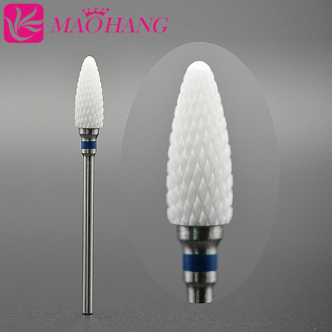 MAOHANG Customized Left Handed Ceramic Nail Drill Bit Milling Cutter For electric manicure machine accessories Nail Art Tools ► Photo 1/6