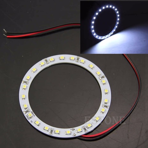 YAM Car Styling Hot 2Pcs Bright White 80mm Angel Eyes 24 SMD LED Ring Car Light ► Photo 1/4