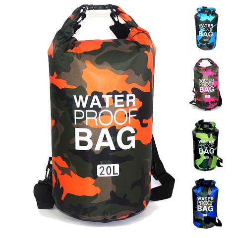 Outdoor Camouflage Portable Rafting Diving Dry Bag Sack PVC Waterproof Folding Swimming Storage Bag for River Trekking 2/5/10L ► Photo 1/6