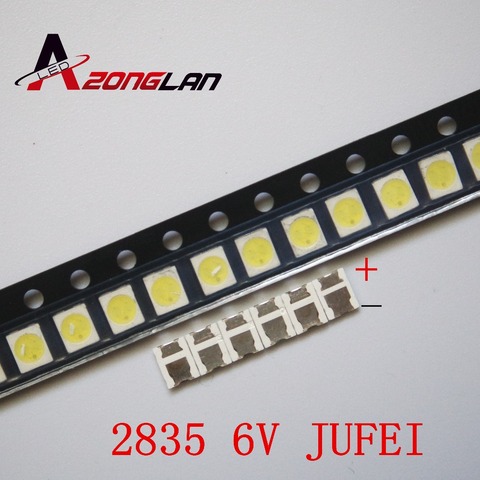 200PCS  JUFEI LED Backlight Light Beads 1210 3528 2835 1W 6V 96LM Cool white LCD Backlight TV Light Beads 01.JT.2835BPWS2-C ► Photo 1/4