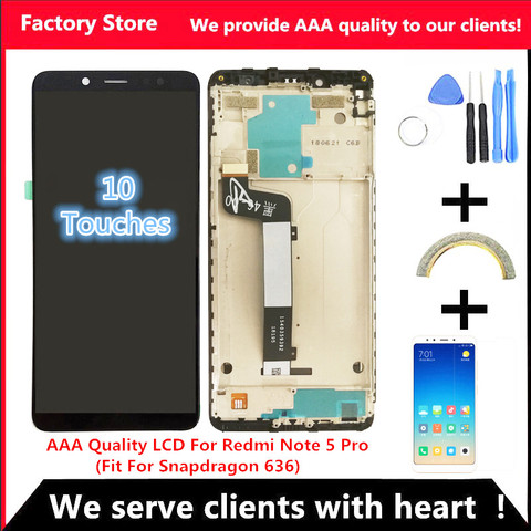 10-Touch AAA Quality LCD+Frame For Xiaomi Redmi Note 5 Pro LCD Display Screen Replacement For Redmi Note 5 LCD Snapdragon 636 ► Photo 1/5