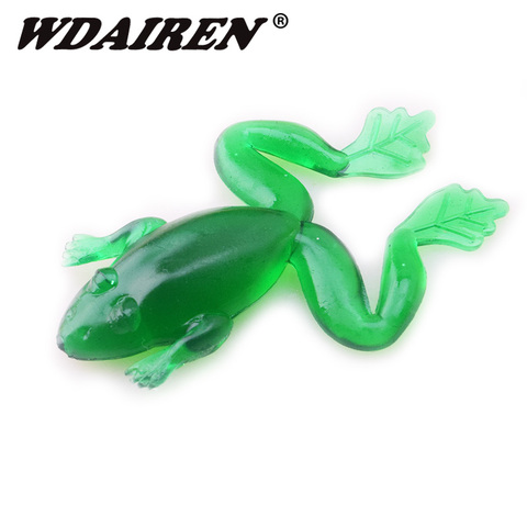 5Pcs/lot Frog soft Fishing Lures 50mm 2.5g bass Baits Wobblers Green Artificial Silicone jig soft lure Pike Carp fishing tackle ► Photo 1/3