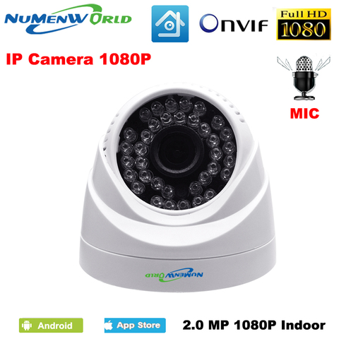 2.0MP network IP cam 1080P HD Built-in microphone CCTV Video surveillance dome security IP camera ONVIF day/night indoor webcams ► Photo 1/6
