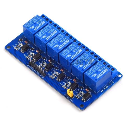 1PCS 6 Channel 3V Relay Module Optocoupler Isolation Low Level Trigger for Arduino ► Photo 1/1