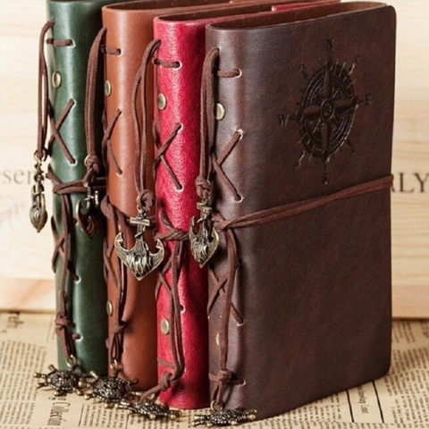 Warm retro notebook Diary Notepad Vintage Pirate Anchors PU Leather Note Book Replaceable Stationery Gift Traveler Journal ► Photo 1/6