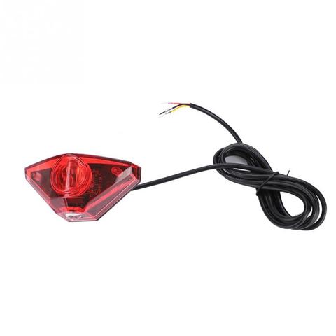 2W 6-80V Electric Bike Rear Light Universal Electric Bike Scooter Rear Tail Safety Light Plastic Warning Brake Lamp 1.6m cable ► Photo 1/6