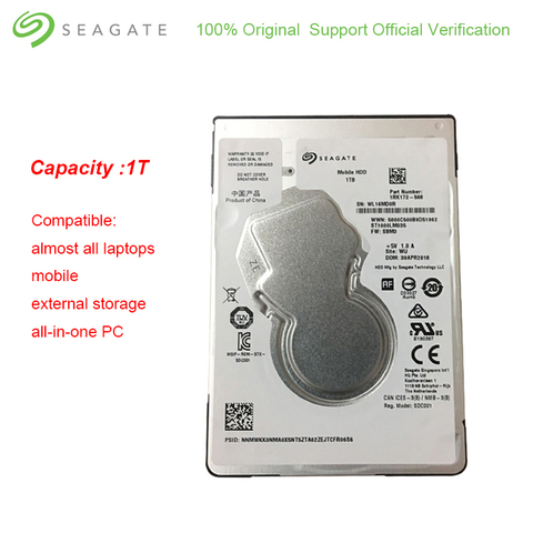 Seagate 1TB ST1000LM035 Hard Disk Drive For Laptop PC 5400RMP 64MB Cache 2.5 inch HDD SATA 3.0 Internal Hard Disk Drive ► Photo 1/6