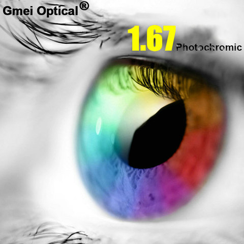 1.67 High Index Ultra-thin Coating Photochromic Grey Single Vision Prescription Lenses Anti-Radiation UV400 Color Change Fast ► Photo 1/6