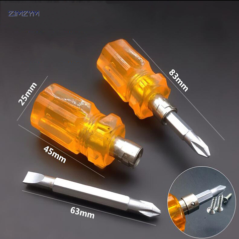 Wholesale 5*75MM Double Head Screwdriver Slotted And Phillips For Repairing Disassemble Tool Magnetic Screwdriver ► Photo 1/5