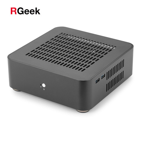 [Top Cover with Holes][USB 3.0 Version] RGeek Mini ITX Computer Case Aluminum PC Case Chassis HTPC With Power Supply ► Photo 1/6