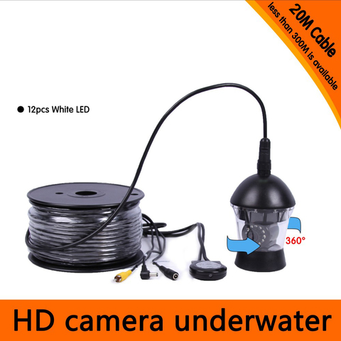 20Meters Depth 360 Degree Rotative Underwater Camera with 12pcs of White or IR LED for Fish Finder & Diving  Camera ► Photo 1/1