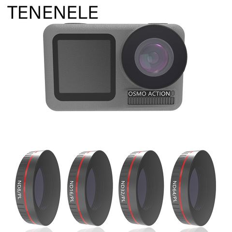 TENENELE For DJI Osmo Action Adjustable Lens Filter CPL Polarizing ND 8 16 32 64-PL Lenses Filters Set For Osmo Action Accessory ► Photo 1/6