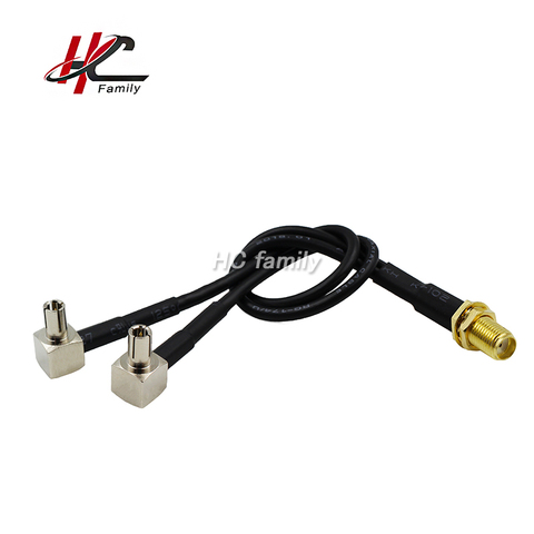 15cm 30cm 4G LTE Modem cable,sma female to y type TS9 CRC9 angle male connector splitter combiner Cable ► Photo 1/4