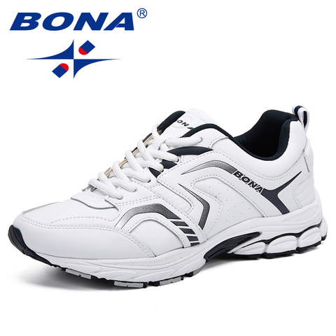 BONA Breathable Sneakers Men Casual Shoes Chaussure Homme Trendy Sneakers Men Flats Lace-Up Zapatillas Mujer Zapatos De Hombre ► Photo 1/6