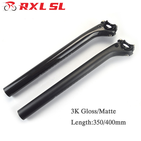 No Logo Bicycle Seat Posts Carbon Road/Mtb 3K Gloss/Matte Offset Seat post 25.4/27.2/30.8/31.6 Ultra-light Bicycle Seatpost ► Photo 1/6