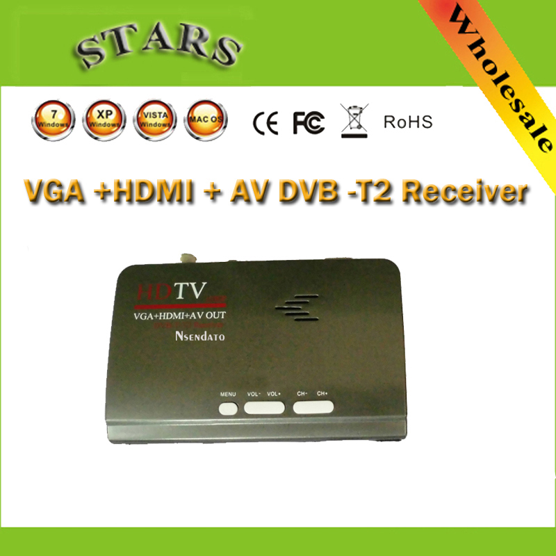 HDMI DVB-T T2 DVBT2 TV VGA Receiver Konverter mit USB-Tuner Fernbedienung CJ 