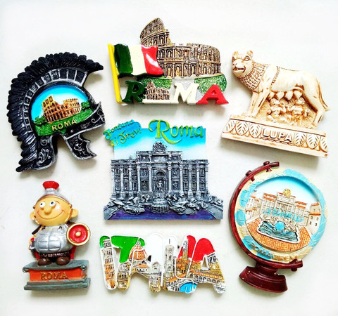 High Quality Rome Helmet Creative 3D Fridge Magnets World Travel Souvenirs Refrigerator Magnetic Stickers Home Decoration ► Photo 1/1