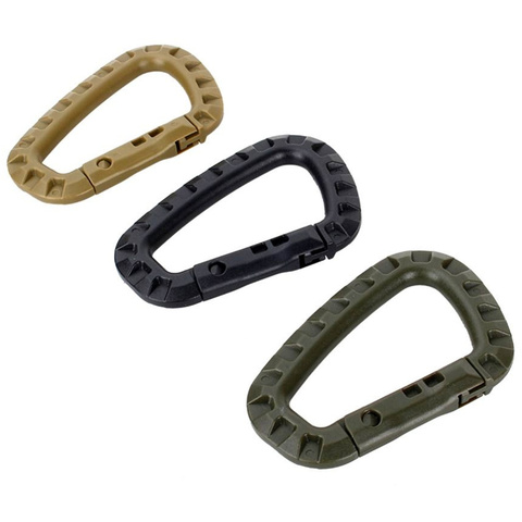 Outdoor EDC Gear Muti Tool Tac Link Keychain Snap Hook D-Ring Buckle Carabiner Clasp Clip Hiking Accessories Camping Equipment ► Photo 1/6