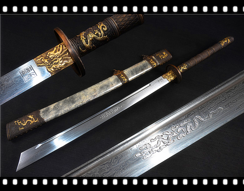 High Quality KungFu Broadsword Dao Sword Sharp Damascus Steel Blade WUSHU DaDao