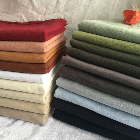 100cm*140cm breathable shirt material washed plain cotton crepe fabric summer ► Photo 1/6