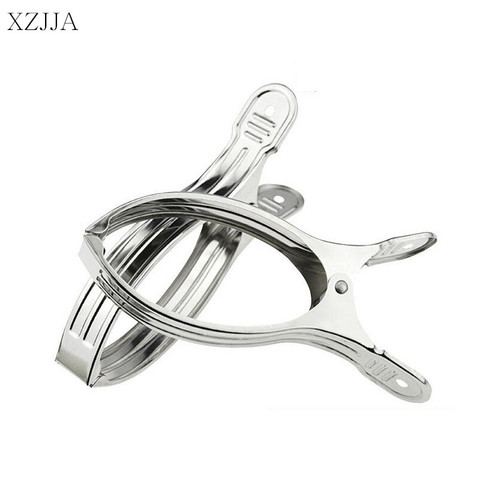 XZJJA 2Pcs Stainless Steel Clothes Pegs Big Size 16*2CM Beach Towel Clips Home Quilt Bed Sheet Clothespins Hanging Clothes Pins ► Photo 1/6
